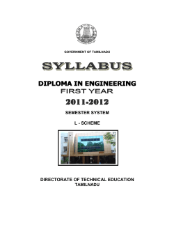 first year l-scheme syllabus book - Directorate Of Technical Education