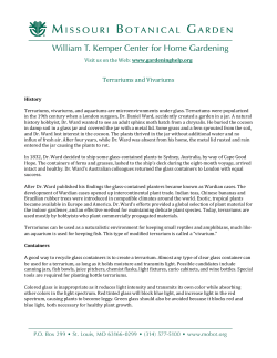 Terrariums and Vivariums - Missouri Botanical Garden