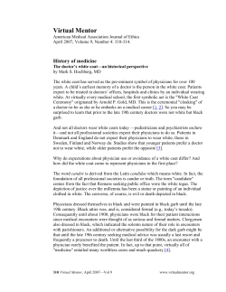 History of medicine - AMA Journal of Ethics