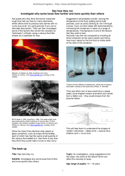 See how they run Investigate why some lavas