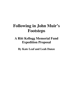 Following in John Muir`s Footsteps