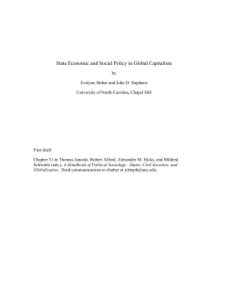 State Economic and Social Policy in Global Capitalism
