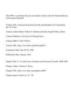US Labor Force Estimates and Economic Growth, 1800