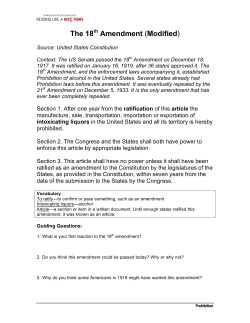 The 18th Amendment (Modified)