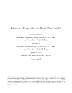Estimation of Dynastic Lifecycle Discrete Choice Models