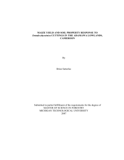 MAIZE YIELD AND SOIL PROPERTY RESPONSE TO Entada