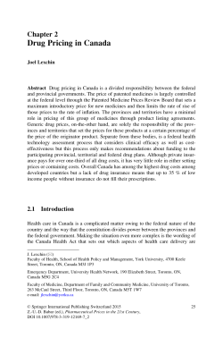 Drug Pricing in Canada