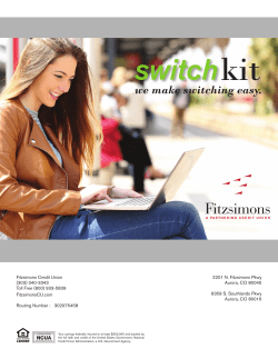 Switch Kit - Fitzsimons Credit Union