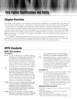 Chapter Overview NFPA Standards