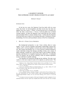 A Marine`s Honor: The Supreme Court from Snyder to Alvarez