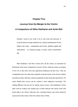 Chapter Five Journey from the Margin to the Centre: A Comparison
