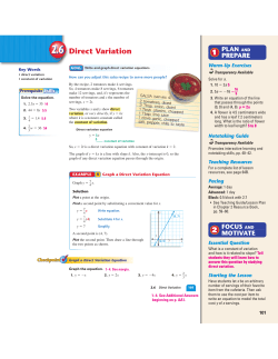 2.6 Direct Variation - Ms. Miles` Math Site