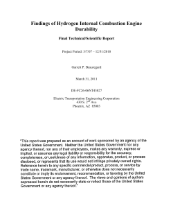 Findings of Hydrogen Internal Combustion Engine