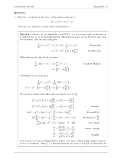 Solutions - UBC Math