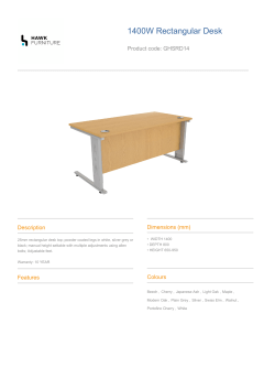 1400W Rectangular Desk - Alpha Office Furniture