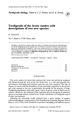 Tardigrada of the Arctic tundra with descriptions of two new species
