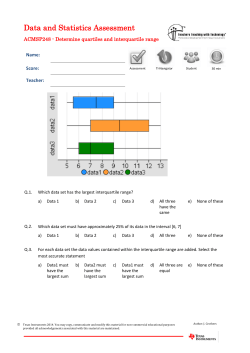Data and Statistics Assessment - TI Education