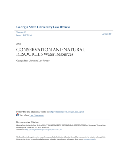 CONSERVATION AND NATURAL RESOURCES Water Resources