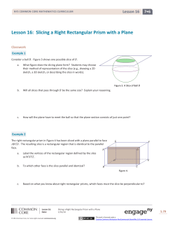 Lesson 16: Slicing a Right Rectangular Prism with a Plane
