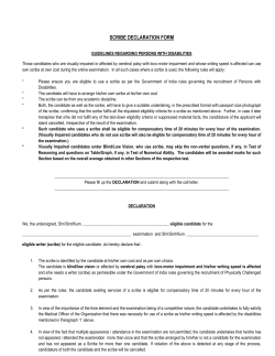 SCRIBE DECLARATION FORM