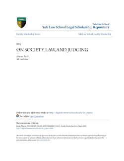 on society, law, and judging - Yale Law School Legal Scholarship