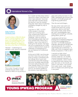 YPWEAQ Chair Report March 2017 - IPWEAQ e