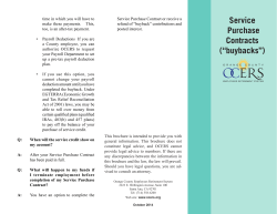 Service Purchase Contracts (“buybacks”)