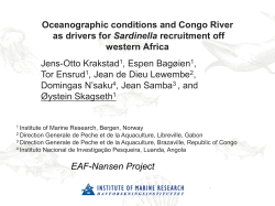 Oceanographic conditions and Congo River as drivers for Sardinella