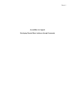 Accessibility over Appeal: Developing Classical Music Audiences