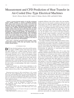 Measurement and CFD Prediction of Heat Transfer in