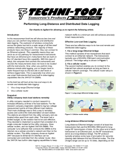 Performing Long-Distance and Distributed Data Logging - Techni-Tool
