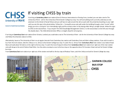 If visiting CHSS by train