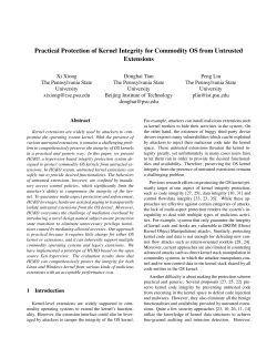 Practical Protection of Kernel Integrity for Commodity OS from