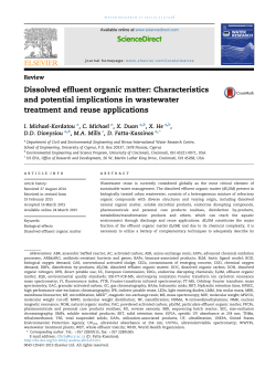 Dissolved effluent organic matter: Characteristics and potential