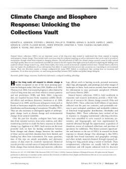 Climate Change and Biosphere Response: Unlocking the