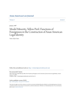 Model Minority, Yellow Peril: Functions of Foreignness in the