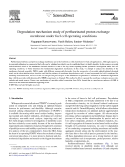 Degradation mechanism study of perfluorinated proton exchange
