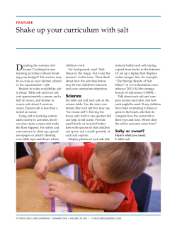 Shake up your Curriculum With Salt