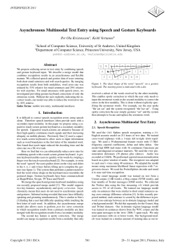 Asynchronous Multimodal Text Entry Using Speech and Gesture