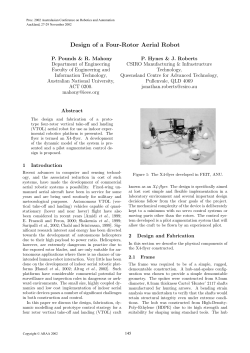 Design of a Four-Rotor Aerial Robot