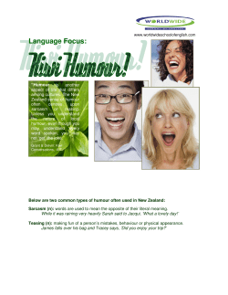 Kiwi Humour - Worldwide School of English
