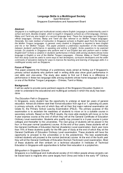 Language Skills in a Multilingual Society