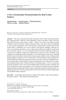 A New Aerodynamic Parametrization for Real Urban Surfaces