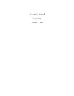 Eigenmath Manual