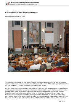 A Mussolini Painting Stirs Controversy - i