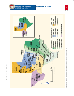 Subregions of Texas - Celebrating Texas Online