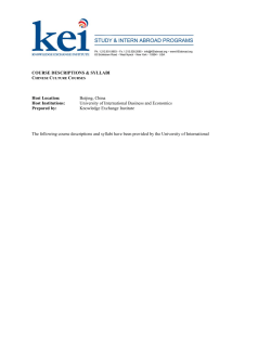 Chinese culture syllabi