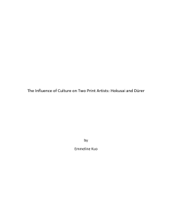 The Influence of Culture on Two Print Artists: Hokusai and Dürer