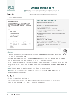 Lesson 64 - Words Ending in Y