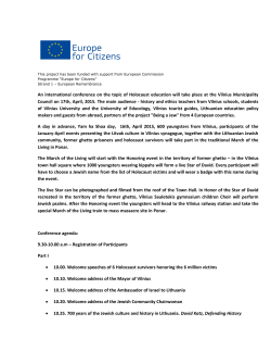 An international conference on the topic of Holocaust